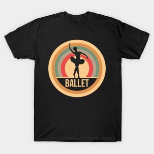 Retro Vintage Ballet Gift For Ballerinas T-Shirt